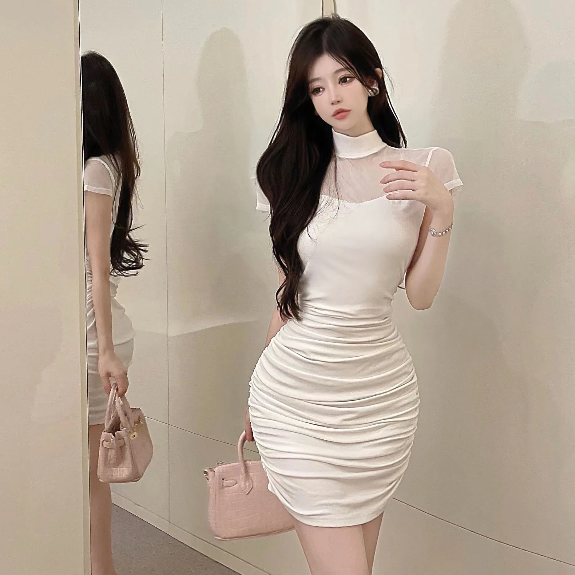 Party Dress Chic Fashion White Black Gauze Mesh Hollow out Slim bodycon Short Club Dress
Party Dress Chic Fashion White Black Gauze Mesh Hollow out Slim bodycon Short Club Dress