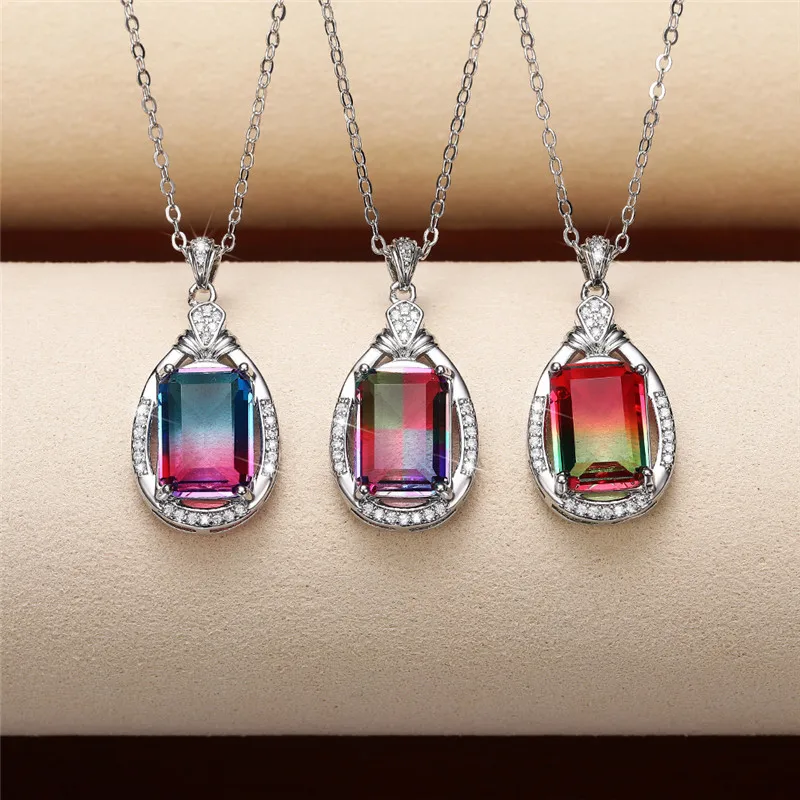 Изящное женское ожерелье TOBILO с красочными квадратными фианитами, простые Стильные аксессуары для шеи, модные ювелирные украшения для вечер... 
Изящное женское ожерелье TOBILO с красочными квадратными фианитами, простые Стильные аксессуары для шеи, модные ювелирные украшения для вечер...