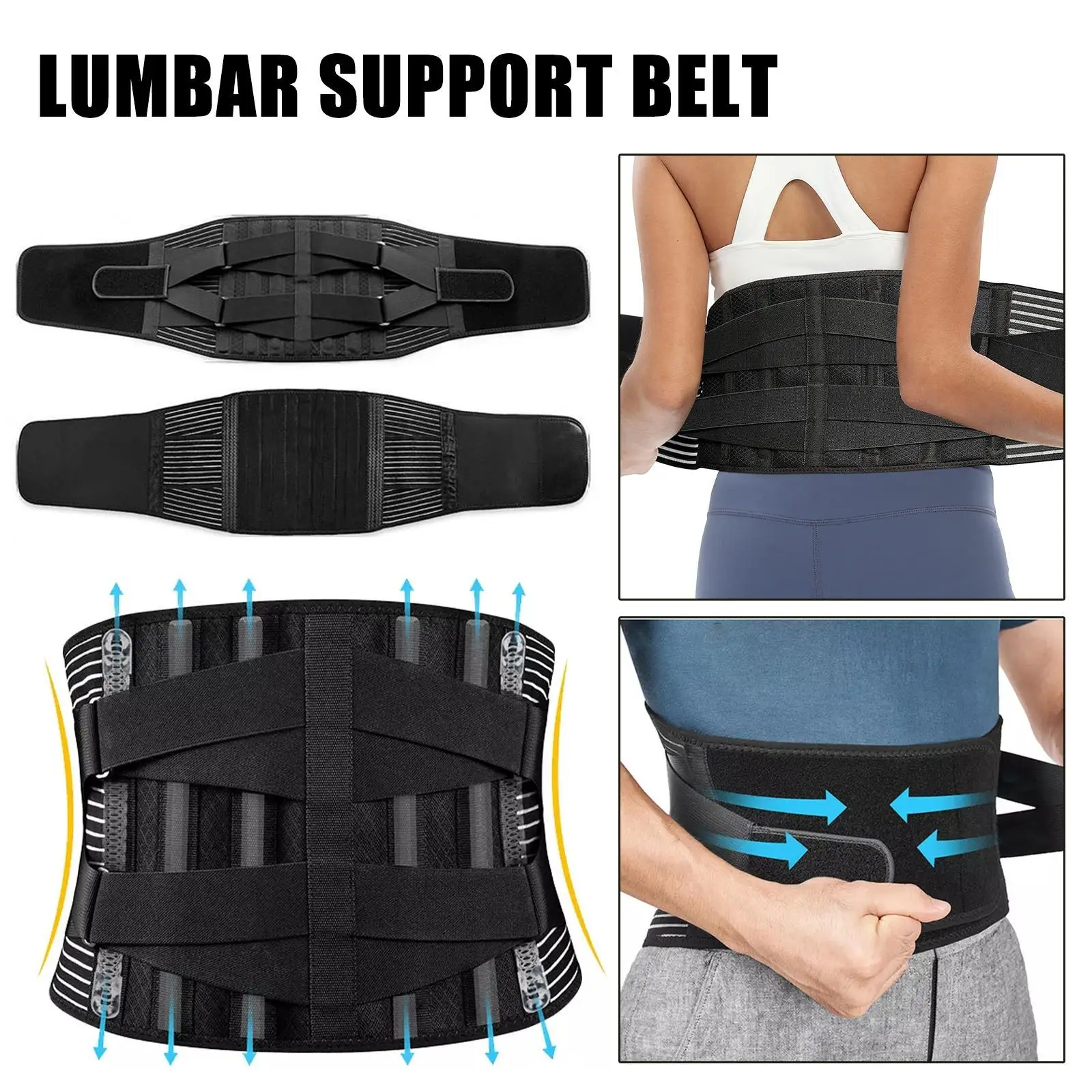 Lumbar Support Belt With Inflatable Pad Relieve Waist Pain Dual Adjustable Support Straps Lower Back Brace For Herniated Disc
Lumbar Support Belt With Inflatable Pad Relieve Waist Pain Dual Adjustable Support Straps Lower Back Brace For Herniated Disc