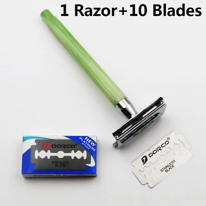 Safety Razor Excellent Quality Chrome Alloy Edge Razors Shaving Knife Hair Removal Tools with 10pcs Blades SNK-508 Blue Handle
Safety Razor Excellent Quality Chrome Alloy Edge Razors Shaving Knife Hair Removal Tools with 10pcs Blades SNK-508 Blue Handle