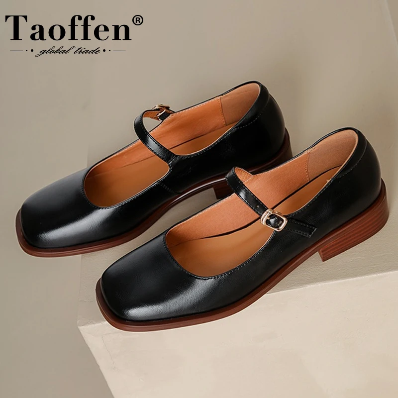 Taoffen Women'S Flat Shoes Real Leather Square Toe Spring Shoes For Women Fashion Buckles Office Female Footwear Size 35-39
Taoffen Women'S Flat Shoes Real Leather Square Toe Spring Shoes For Women Fashion Buckles Office Female Footwear Size 35-39
