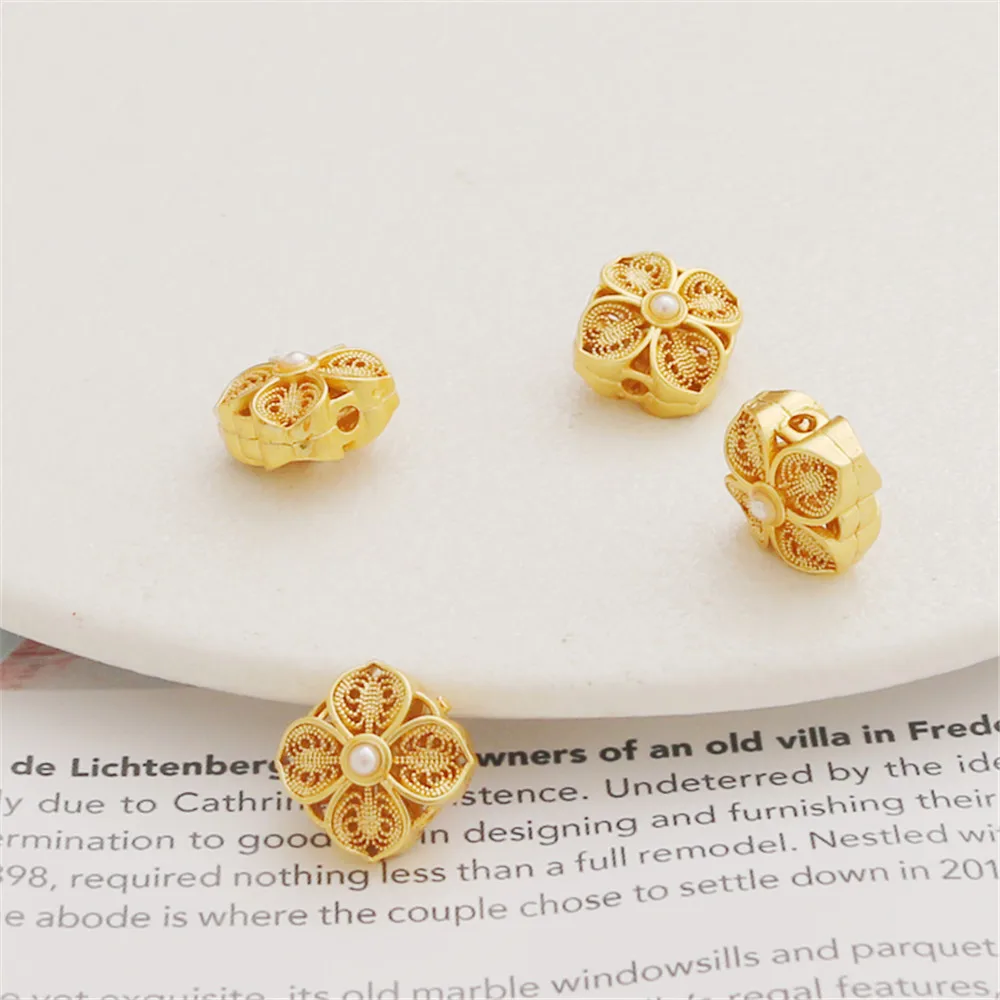 18K Antique Matte Gold Double-sided Pearl Shell Bead Flat Partition Bead Bracelet Necklace DIY Color Retention Accessory Beads
18K Antique Matte Gold Double-sided Pearl Shell Bead Flat Partition Bead Bracelet Necklace DIY Color Retention Accessory Beads