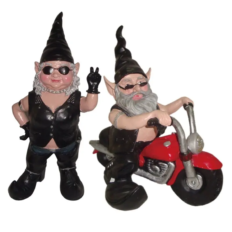 Sign "Biker Babe & Dude" the Biker Gnome Riding His Red in Leather Motorcycle Gear Large Outdoor Garden Statue 14.5"H and 12"H
Sign "Biker Babe & Dude" the Biker Gnome Riding His Red in Leather Motorcycle Gear Large Outdoor Garden Statue 14.5"H and 12"H
