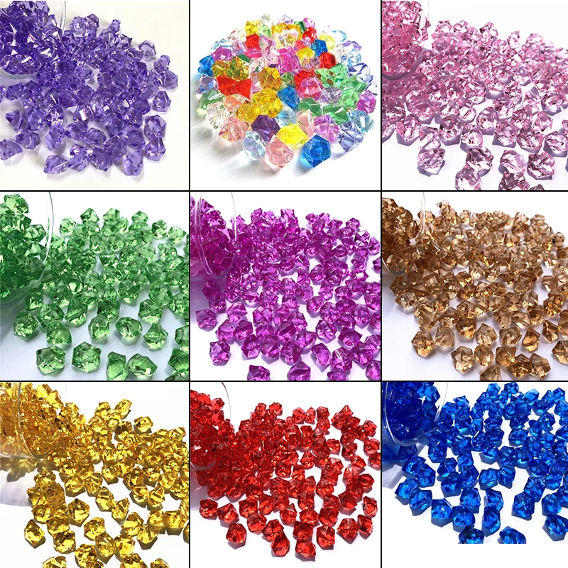 Colorful Acrylic Plastic Transparent Stone Crystal Rocks Vase Filler Artificial Color Fish Tank Home Wedding Decorations
Colorful Acrylic Plastic Transparent Stone Crystal Rocks Vase Filler Artificial Color Fish Tank Home Wedding Decorations