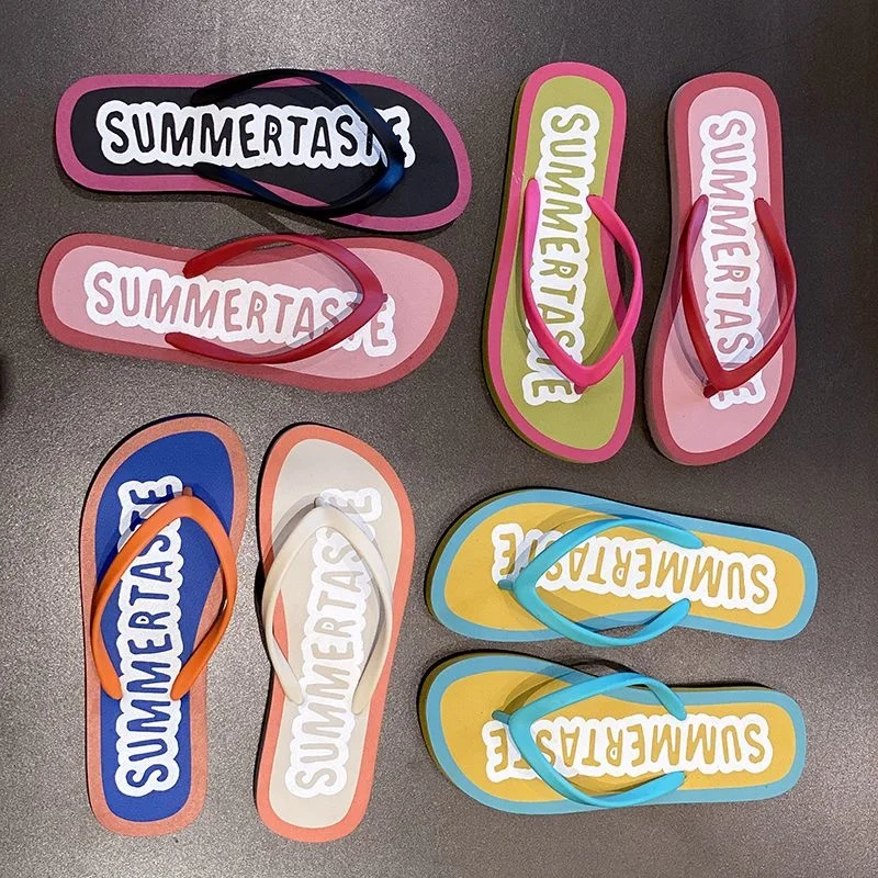 2023 Letters Printed Female Slippers Colorful Women's Summer Flip Flops Slides Fashion Beach Soft Bottom Ladies Flat Slippers
2023 Letters Printed Female Slippers Colorful Women's Summer Flip Flops Slides Fashion Beach Soft Bottom Ladies Flat Slippers