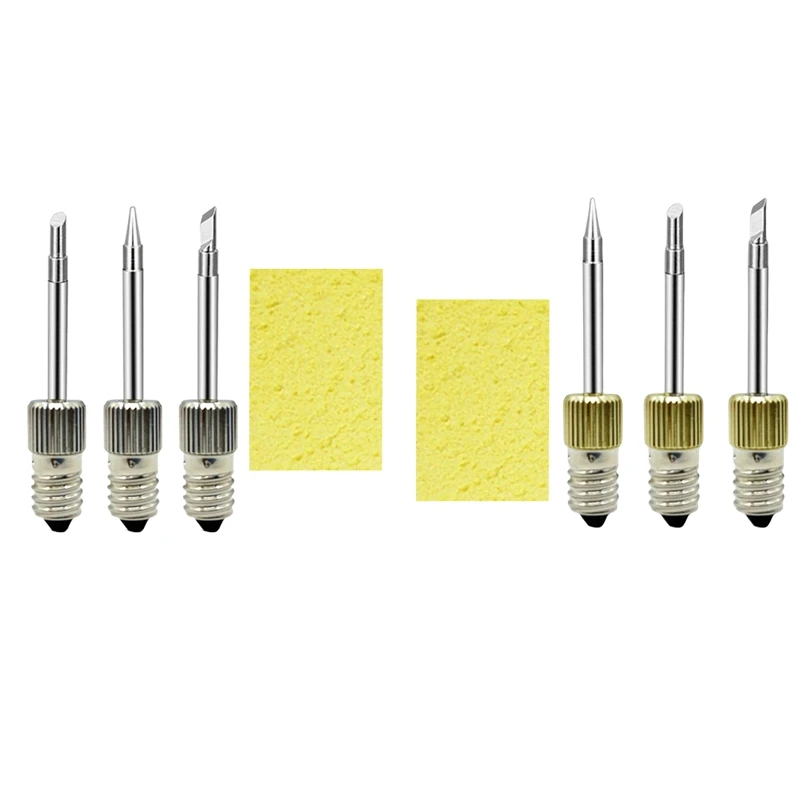 3PCS Welding Soldering Tips Threaded Soldering Head With Cleaning Sponge Soldering Tips For E10 Interface Tool
3PCS Welding Soldering Tips Threaded Soldering Head With Cleaning Sponge Soldering Tips For E10 Interface Tool