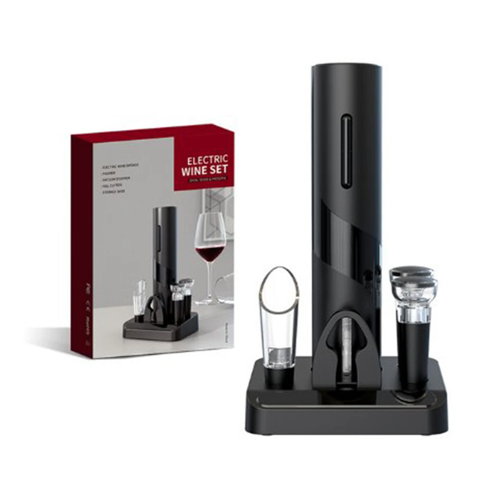Electric Wine Bottle Opener Automatic Corkscrew Foil Cutter Set Bottle Opener for Wine Kitchen Accessories Can Opener
Electric Wine Bottle Opener Automatic Corkscrew Foil Cutter Set Bottle Opener for Wine Kitchen Accessories Can Opener