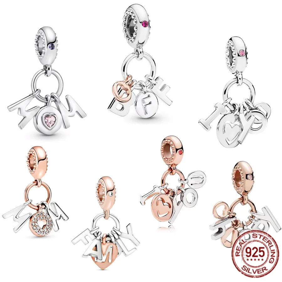 Hot Sale MOM, FAMILY, HAPPY & BFF Letters Dangle Charm Beads Fit Original Bracelet Necklace DIY Fine Jewelry Women Gifts
Hot Sale MOM, FAMILY, HAPPY & BFF Letters Dangle Charm Beads Fit Original Bracelet Necklace DIY Fine Jewelry Women Gifts