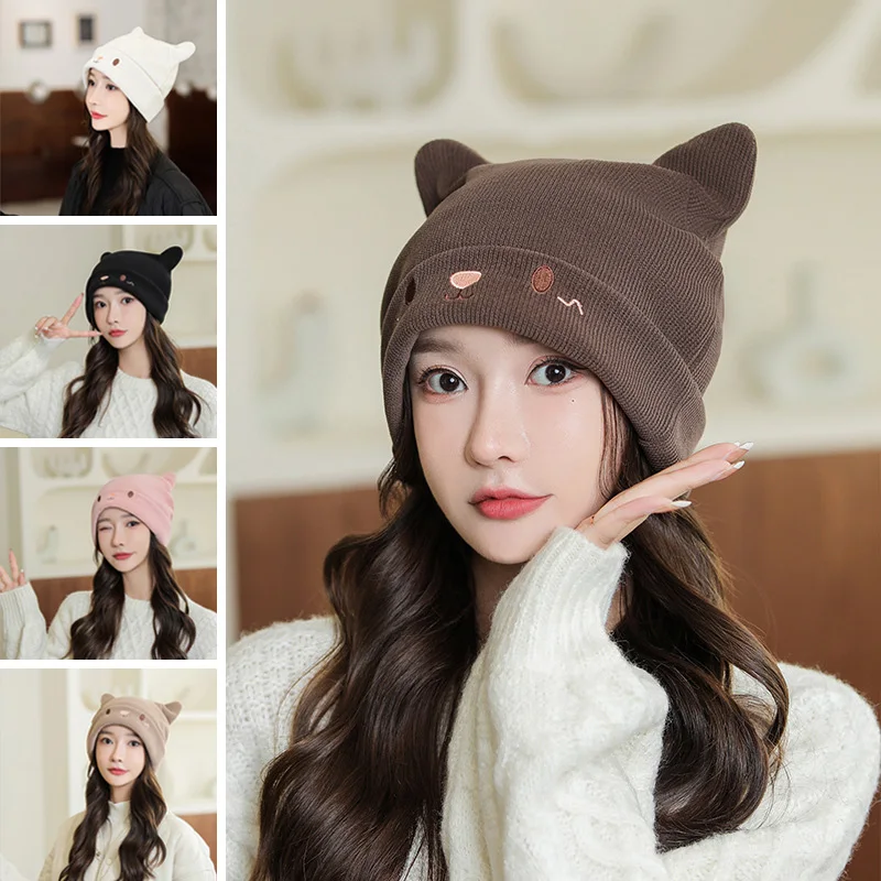Knitted Wool Cartoon Car Hat For Women Beanie Female Winter Hat Solid Pure Color Cute Fashion Versatile Women's Winter Hat
Knitted Wool Cartoon Car Hat For Women Beanie Female Winter Hat Solid Pure Color Cute Fashion Versatile Women's Winter Hat