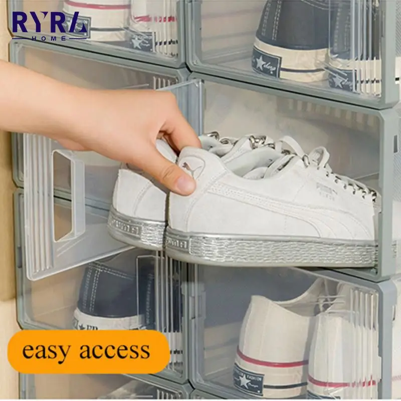 Thickened Foldable Shoe Sneakers Rack Dustproof And Moisture-proof Flip Cover Drawer Type Shoe Box Transparent Plastic Shoe Box
Thickened Foldable Shoe Sneakers Rack Dustproof And Moisture-proof Flip Cover Drawer Type Shoe Box Transparent Plastic Shoe Box