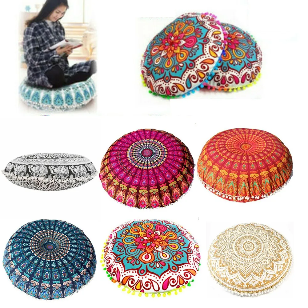 Round Mandala Pattern Pillowcase Bohemian Cushion Cover Boho Floor Cushion Pillows Cover Case Home Hotel Car Decoration 43x43cm
Round Mandala Pattern Pillowcase Bohemian Cushion Cover Boho Floor Cushion Pillows Cover Case Home Hotel Car Decoration 43x43cm