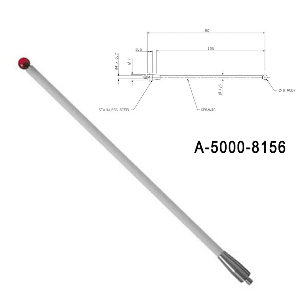 CMM Touch Probe Stylus 6mm Ru By Ball 150mm Length M4 Ceramic Stem A-5000-8156 Electrical Discharge Machining
CMM Touch Probe Stylus 6mm Ru By Ball 150mm Length M4 Ceramic Stem A-5000-8156 Electrical Discharge Machining