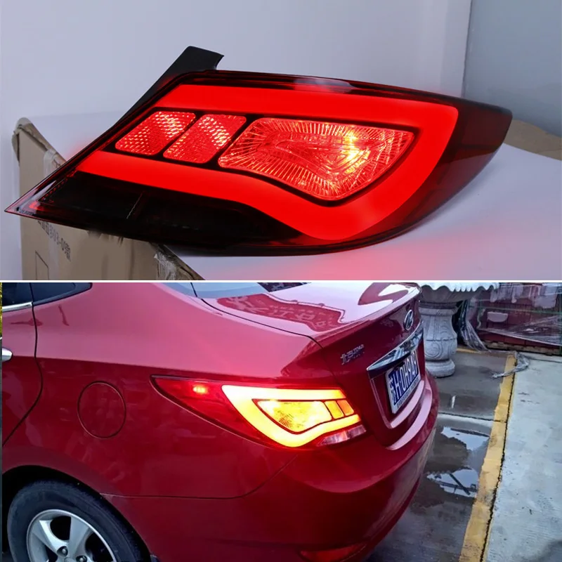 Rear Running Light + Brake + Reverse Lamp +Turn Signal LED LED Tail Light Assembly For Hyundai Solaris Accent 2012-2014
Rear Running Light + Brake + Reverse Lamp +Turn Signal LED LED Tail Light Assembly For Hyundai Solaris Accent 2012-2014
