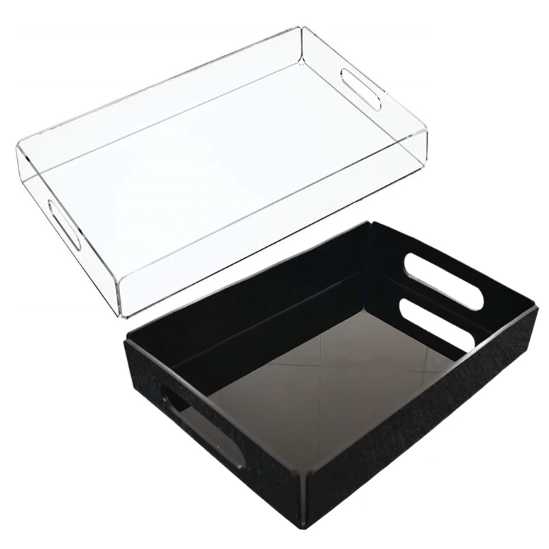 Acrylic Food Serving Tray Platter with Handle Breakfast Plate Organizer Holder 40JA
Acrylic Food Serving Tray Platter with Handle Breakfast Plate Organizer Holder 40JA