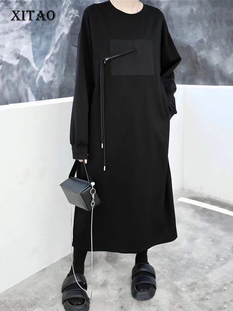 Повседневное однотонное платье XITAO, на молнии, тонкое женское осеннее Свободное платье с длинным рукавом, HQQ1399
Повседневное однотонное платье XITAO, на молнии, тонкое женское осеннее Свободное платье с длинным рукавом, HQQ1399