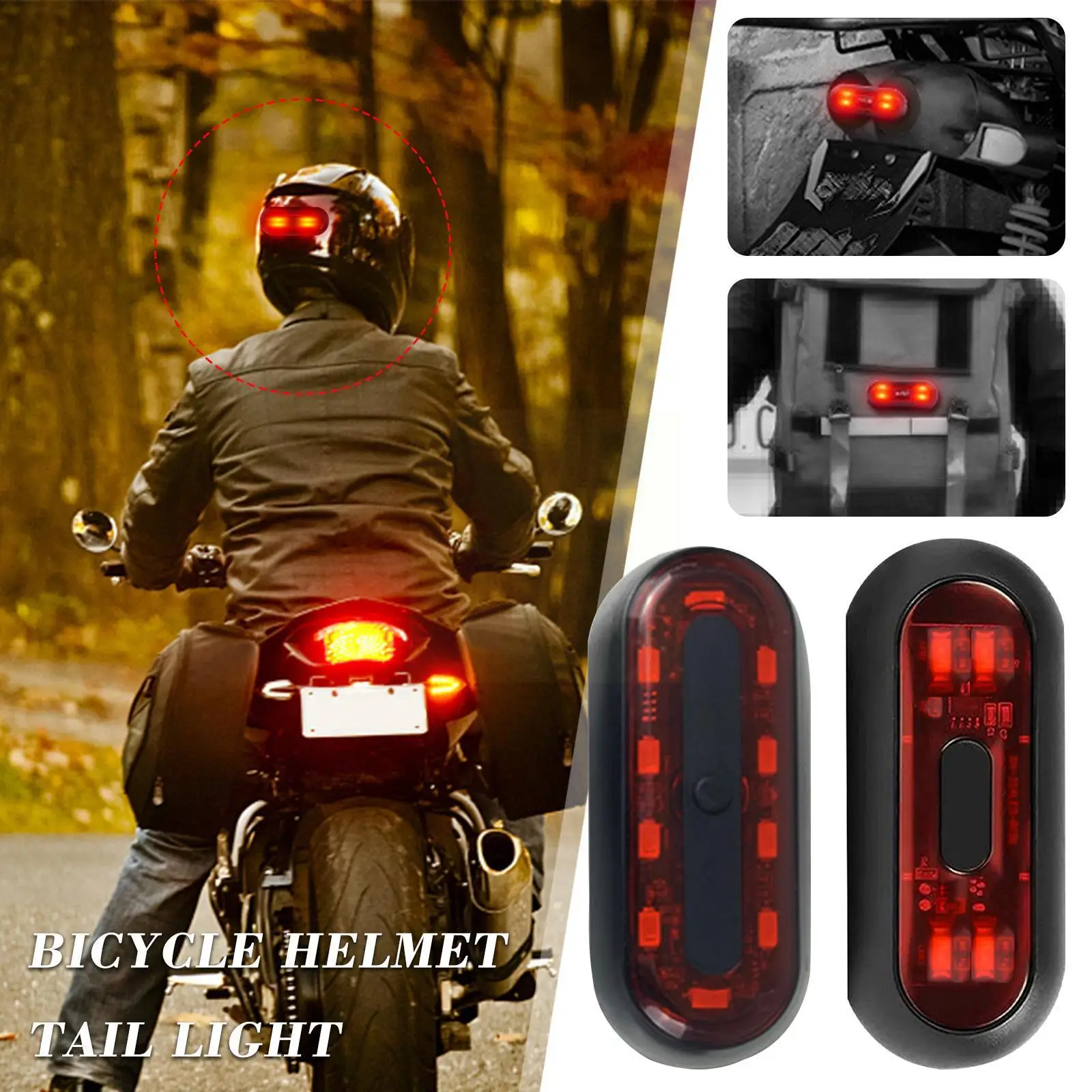 Motorcycle Helmet Taillight USB Rechargeable Modified Safety Rear Waterproof Helmet Lamps Warning LED Signal Lamp Bicycle N1X6
Motorcycle Helmet Taillight USB Rechargeable Modified Safety Rear Waterproof Helmet Lamps Warning LED Signal Lamp Bicycle N1X6