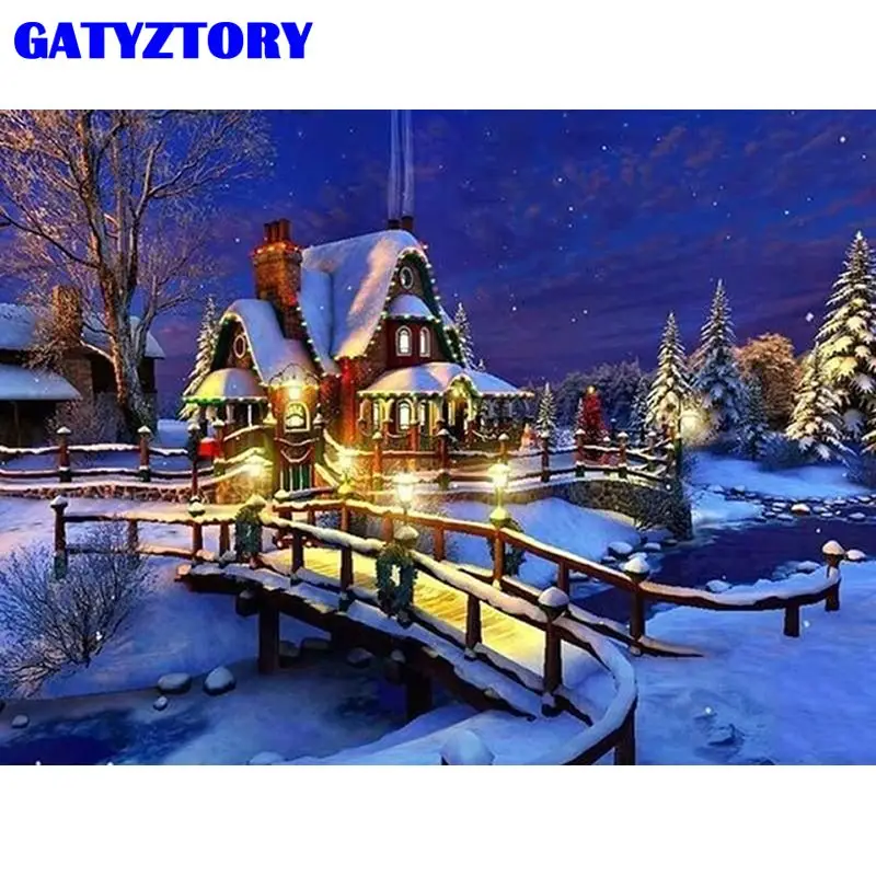 GATYZTORY Diamond Painting Winter House Scenery Mosaic Diamond Embroidery Full Square / Round Rhinestone Picture Cross Stitch
GATYZTORY Diamond Painting Winter House Scenery Mosaic Diamond Embroidery Full Square / Round Rhinestone Picture Cross Stitch