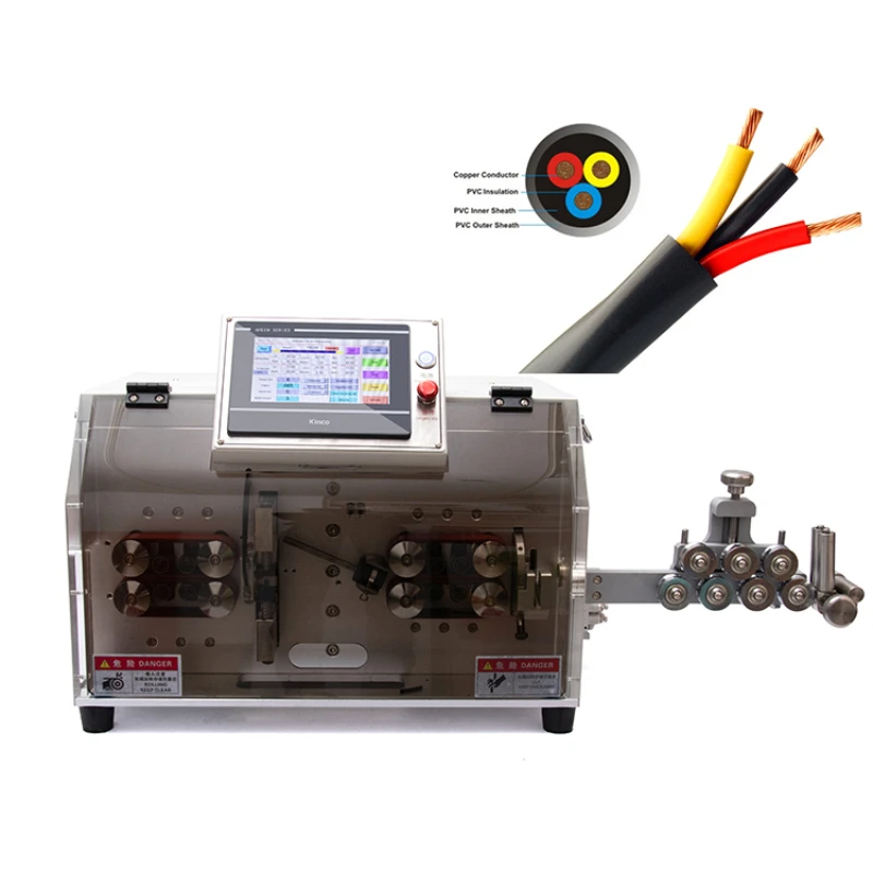 EW-05F multi core cable cutting and sheathed wire stripping machine for outside and inside core
EW-05F multi core cable cutting and sheathed wire stripping machine for outside and inside core