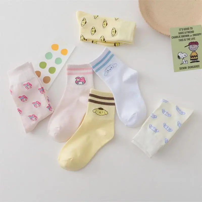 Kawaii Sanrio Anime Socks Cute Cinnamoroll My Melody Pompompurin Sweet Soft Middle Cylinder Cotton Socks Girls Christmas Gift
Kawaii Sanrio Anime Socks Cute Cinnamoroll My Melody Pompompurin Sweet Soft Middle Cylinder Cotton Socks Girls Christmas Gift