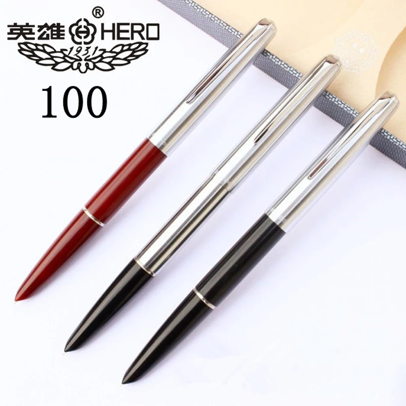 High Quality Luxury HERO 100 Fountain Pen set box GIFT classic calligraphy 14K Gold ink pen School Office Writing Supplies
High Quality Luxury HERO 100 Fountain Pen set box GIFT classic calligraphy 14K Gold ink pen School Office Writing Supplies