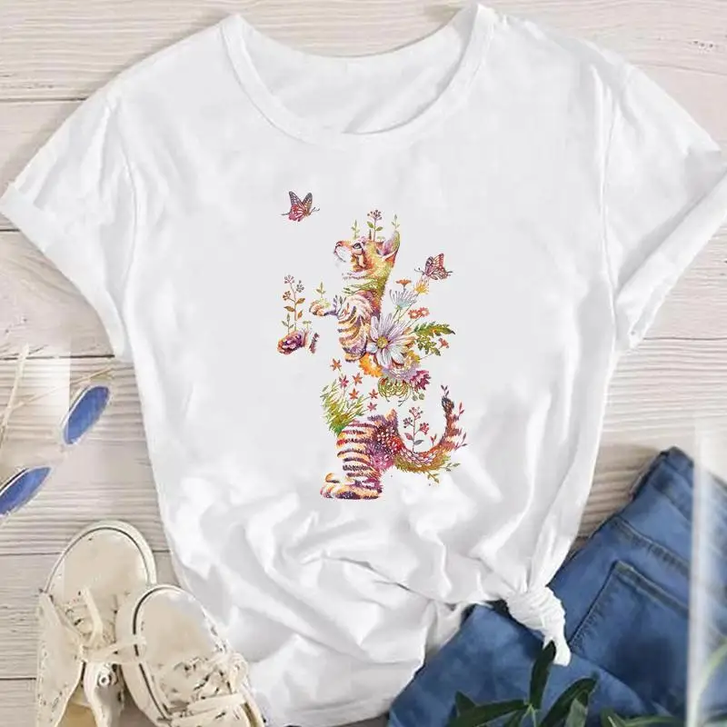 Kawaii Funny T Shirt Women Harajuku Lovely Cat Butterfly Tops Cute Graphic T-shirt Summer Short sleeve Top Tees Female Tshirt
Kawaii Funny T Shirt Women Harajuku Lovely Cat Butterfly Tops Cute Graphic T-shirt Summer Short sleeve Top Tees Female Tshirt