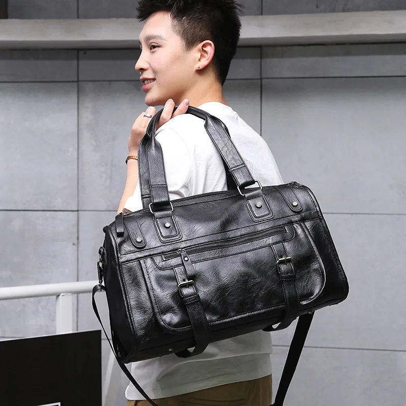 Quality Casual Travel Duffel Bag PU Leather Business Men Handbags Big Large Capacity Travel Bags Black Mens Messenger Bag Tote
Quality Casual Travel Duffel Bag PU Leather Business Men Handbags Big Large Capacity Travel Bags Black Mens Messenger Bag Tote