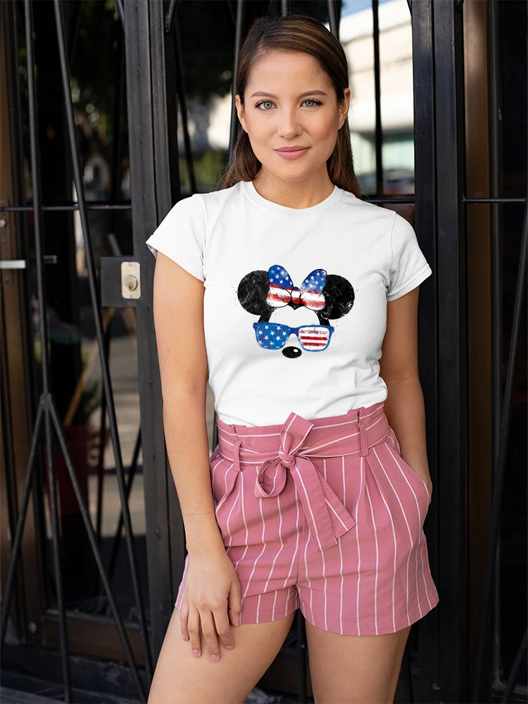 Kawaii Minnie Mouse Pattern Женская одежда Disney Фирменная новинка лета Повседневная свободная футболка с коротким рукавом Модная семейная футболка
Kawaii Minnie Mouse Pattern Женская одежда Disney Фирменная новинка лета Повседневная свободная футболка с коротким рукавом Модная семейная футболка