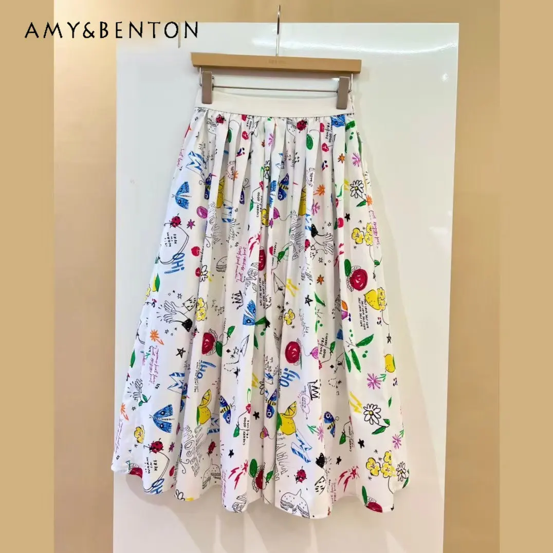 Spring and Summer 2023 New All-matching Mid-length Skirt Funny Letter Flower Print Contrast Color Big Hem A- Line Skirt
Spring and Summer 2023 New All-matching Mid-length Skirt Funny Letter Flower Print Contrast Color Big Hem A- Line Skirt