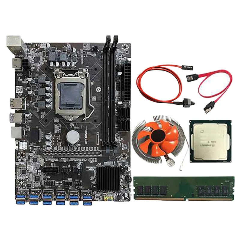 Семейная материнская плата для майнинга BTC с ЦП G3930/G3900 + ОЗУ DDR4 8 ГБ + вентилятор + кабель переключения + кабель SATA 12 USB3.0 слот LGA1151 SATA3.0
Семейная материнская плата для майнинга BTC с ЦП G3930/G3900 + ОЗУ DDR4 8 ГБ + вентилятор + кабель переключения + кабель SATA 12 USB3.0 слот LGA1151 SATA3.0