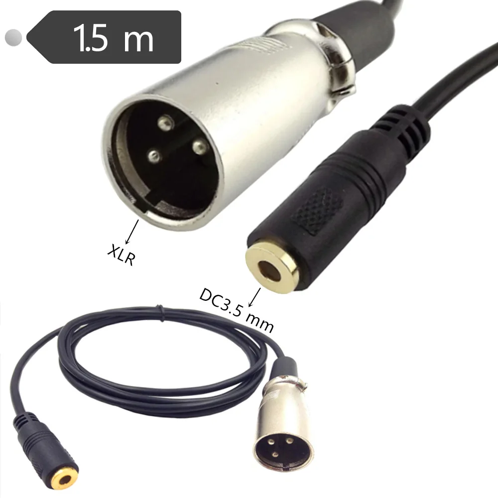 Audio Microphone Line Microphone Line/3.5 to XLR 5D2/3.5mm to XLR/Male and Female Canon Line 1.5m 5FT;
Audio Microphone Line Microphone Line/3.5 to XLR 5D2/3.5mm to XLR/Male and Female Canon Line 1.5m 5FT;