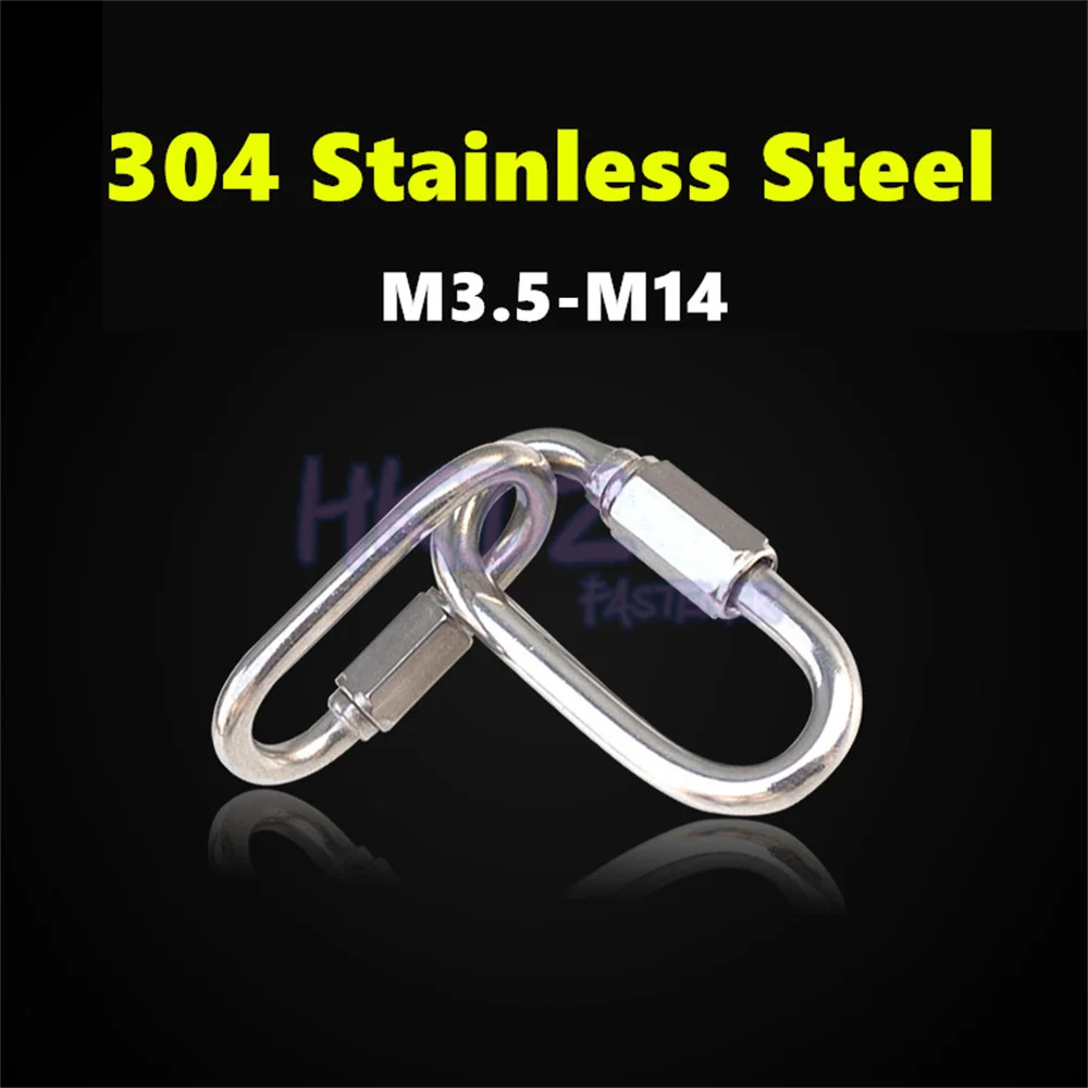 304 Stainless Steel Screw Lock Climbing Gear Carabiner Quick Links Safety Snap Hook Chain Connecting Ring Carabiner Chain Buckle
304 Stainless Steel Screw Lock Climbing Gear Carabiner Quick Links Safety Snap Hook Chain Connecting Ring Carabiner Chain Buckle