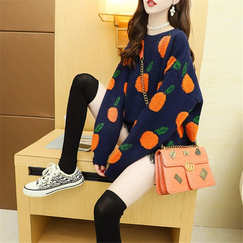 Winter Autumn Korean Fashion Beige Navy Knitted Sweater Women Tops O-Neck Long Sleeve Jumper Ladies Loose Knit Pullover Female
Winter Autumn Korean Fashion Beige Navy Knitted Sweater Women Tops O-Neck Long Sleeve Jumper Ladies Loose Knit Pullover Female