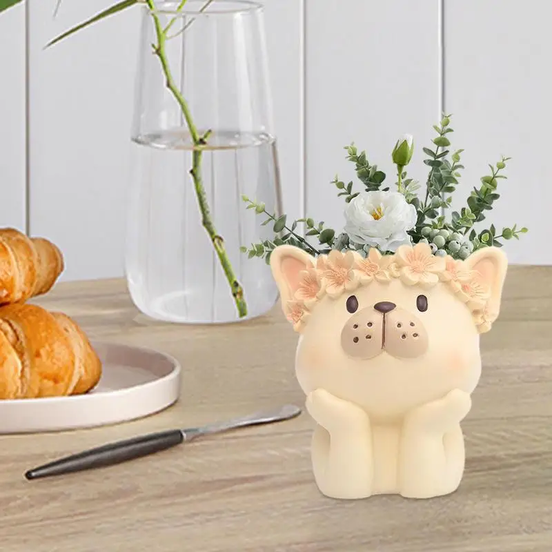 Flower Pots Unique Animal Flower Pot For Indoor Dog Planters Pots Plants Resin Head Planter Pen Pencil Brush Holder
Flower Pots Unique Animal Flower Pot For Indoor Dog Planters Pots Plants Resin Head Planter Pen Pencil Brush Holder