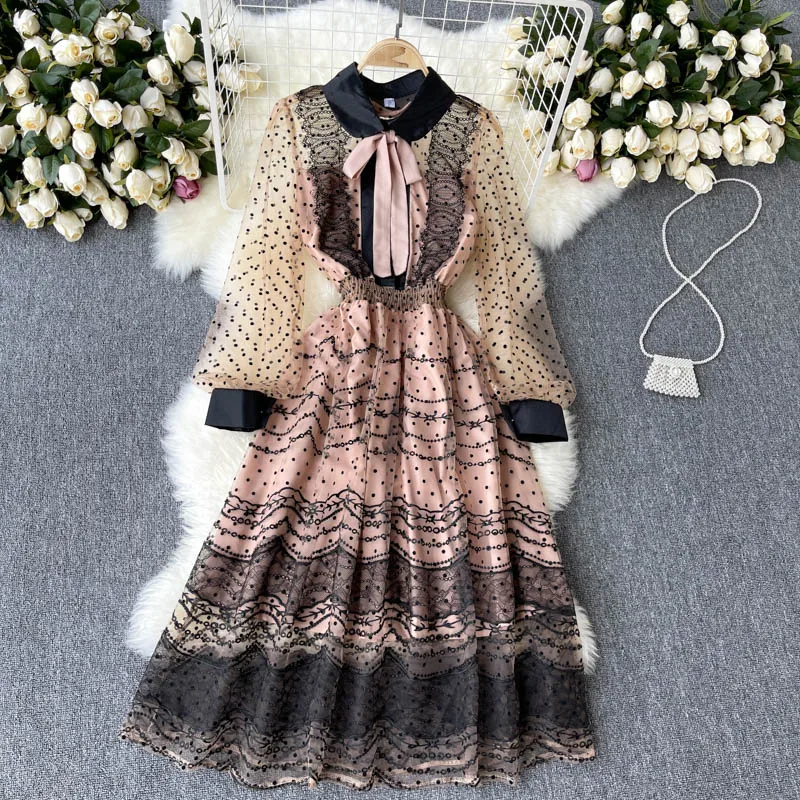 Весенне-осеннее французское кружевное Сетчатое платье в горошек элегантное платье с длинным рукавом зимние платья 2023 халаты Du Night H557
Весенне-осеннее французское кружевное Сетчатое платье в горошек элегантное платье с длинным рукавом зимние платья 2023 халаты Du Night H557