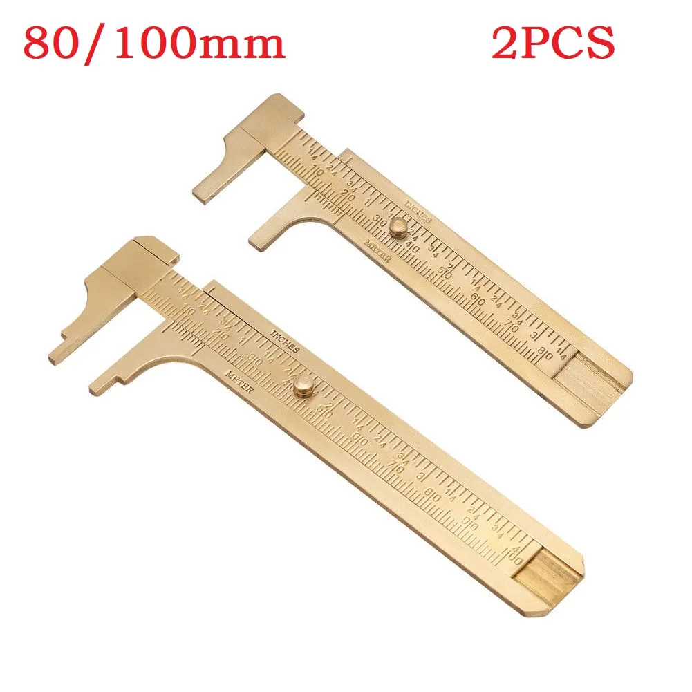2pcs Vernier Caliper Ruler Brass Scale 80/100mm Sliding Gauge Caliper Double Scale Measuring Rulers Measurement Tool
2pcs Vernier Caliper Ruler Brass Scale 80/100mm Sliding Gauge Caliper Double Scale Measuring Rulers Measurement Tool