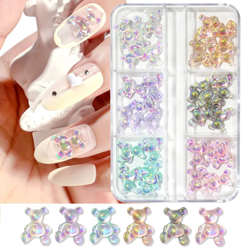 30pcs Candy Color Bear Nail Art 3D Aurora DIY Manicure Decoration Cartoon Crystal Bear Accessories Crystal Gems Nail Jewelry
30pcs Candy Color Bear Nail Art 3D Aurora DIY Manicure Decoration Cartoon Crystal Bear Accessories Crystal Gems Nail Jewelry