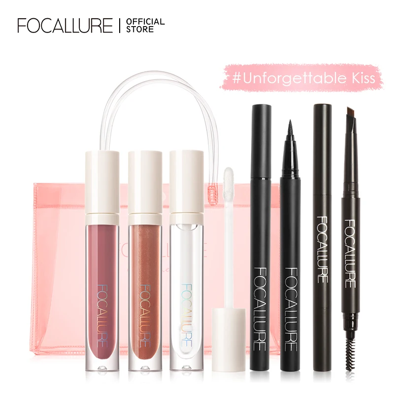 FOCALLURE 6 Pcs Makeup Set Include Eyebrow Pencil Black Eyeliner Waterproof Smooth Non-Sticky Lip Gloss Women's Cosmetics Kit
FOCALLURE 6 Pcs Makeup Set Include Eyebrow Pencil Black Eyeliner Waterproof Smooth Non-Sticky Lip Gloss Women's Cosmetics Kit