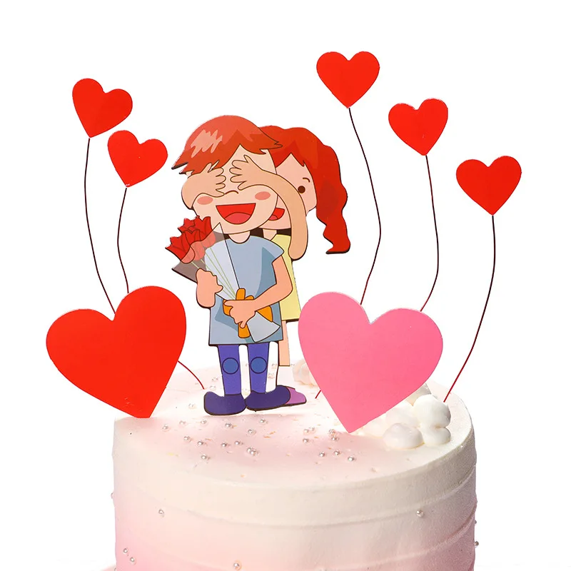 Lovers Cake Topper Romantic Love Heart Shaped Valentine's Day Theme Wedding Anniversary Cake Decoration Party Supplies
Lovers Cake Topper Romantic Love Heart Shaped Valentine's Day Theme Wedding Anniversary Cake Decoration Party Supplies