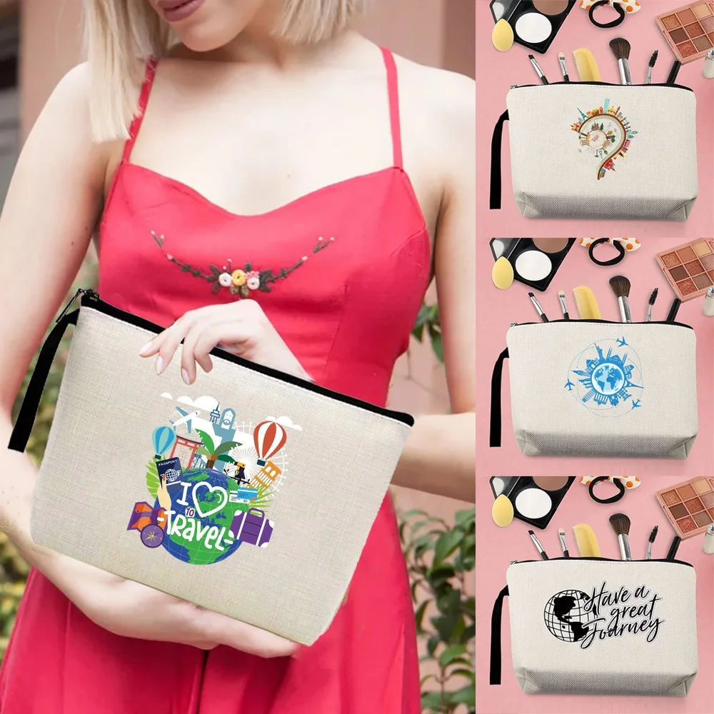 Women's Makeup Bag Travel Toiletry Organizer Case Bridesmaid Cosmetic Bag Purse Zipper Pencil Pouch Travel Series Print
Women's Makeup Bag Travel Toiletry Organizer Case Bridesmaid Cosmetic Bag Purse Zipper Pencil Pouch Travel Series Print