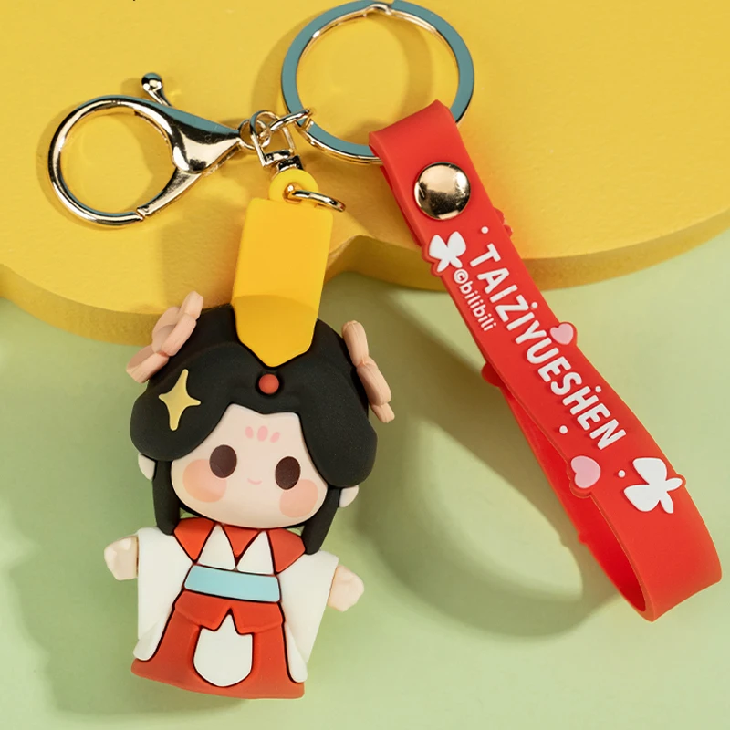 

New Genuine Heavenly Official Blessing Keychain Xie Lian Hua Cheng Anime Backpack Bag Pendant Kawaii Cartoon Model Doll Figurine