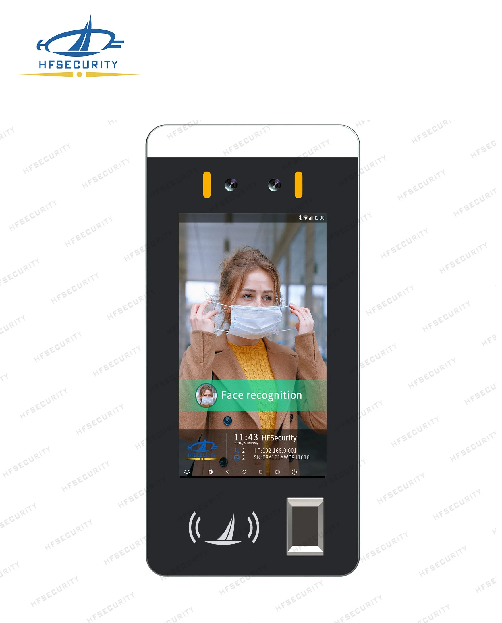 HFSecurity FR07 Newest Arrival AI Face Equipment Android 11 rfids Card Biometric Face Access Control System
HFSecurity FR07 Newest Arrival AI Face Equipment Android 11 rfids Card Biometric Face Access Control System