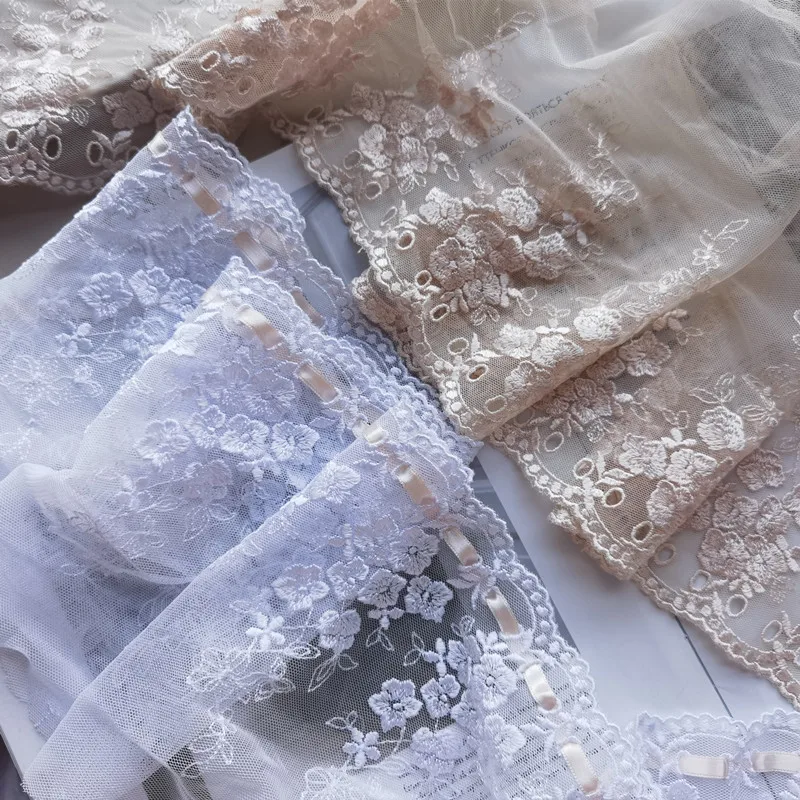 16Yards Flower Embroidery Lace Trims Can Through Ribbon for Lingerie Bra Lolita Dress Sewing Underwear Fabrics New
16Yards Flower Embroidery Lace Trims Can Through Ribbon for Lingerie Bra Lolita Dress Sewing Underwear Fabrics New
