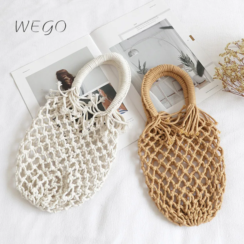 2022 Ladies Woven Shoulder Bag Hollow Handbag Cotton Rope Net Bags Straw Bag Handmade Beach Pack Woman Beige Package Purse
2022 Ladies Woven Shoulder Bag Hollow Handbag Cotton Rope Net Bags Straw Bag Handmade Beach Pack Woman Beige Package Purse
