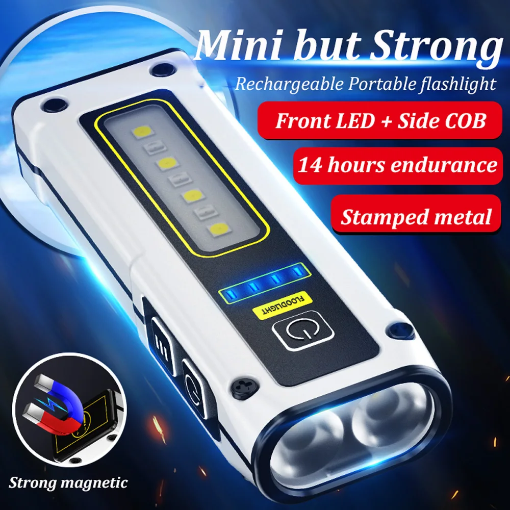 Multifunctional Mini COB Flashlights Portable Rechargeable Strong Magnets Work Light High Power Led Flashlight With Power Bank
Multifunctional Mini COB Flashlights Portable Rechargeable Strong Magnets Work Light High Power Led Flashlight With Power Bank