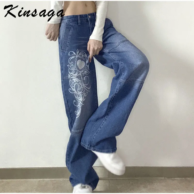 Street Print Baggy Jeans Vintage 90s Pockets Straight Cargo Denim Pants Women Y2K Low Waist Casual Wide Leg Blue Brown Trousers
Street Print Baggy Jeans Vintage 90s Pockets Straight Cargo Denim Pants Women Y2K Low Waist Casual Wide Leg Blue Brown Trousers