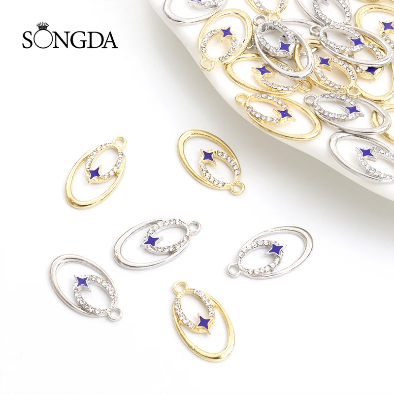 10pcs New Trend Blue Star Enamel Charms Fashion Oval Drip Oil Alloy Pendant For Making DIY Jewelry Earrings Necklace Accessories
10pcs New Trend Blue Star Enamel Charms Fashion Oval Drip Oil Alloy Pendant For Making DIY Jewelry Earrings Necklace Accessories