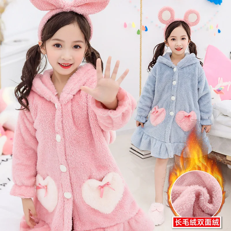 Girls Pajamas Robes Winter Thickened Bathrobes for Kids Coral Velvet Children's Sleepwear Housecoats for Home Wear Teen Clothes
Girls Pajamas Robes Winter Thickened Bathrobes for Kids Coral Velvet Children's Sleepwear Housecoats for Home Wear Teen Clothes