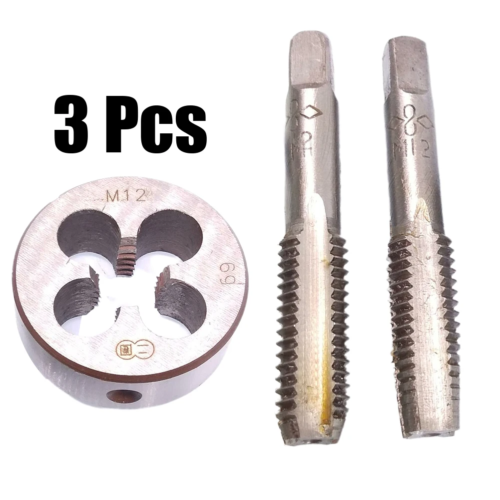HSS M12 X 1.75mm Taper & Plug Tap & M12 X 1.75mm Die Metric Thread Right Hand 69mm Length 3pcs Tap Die Kit Handle Tools
HSS M12 X 1.75mm Taper & Plug Tap & M12 X 1.75mm Die Metric Thread Right Hand 69mm Length 3pcs Tap Die Kit Handle Tools