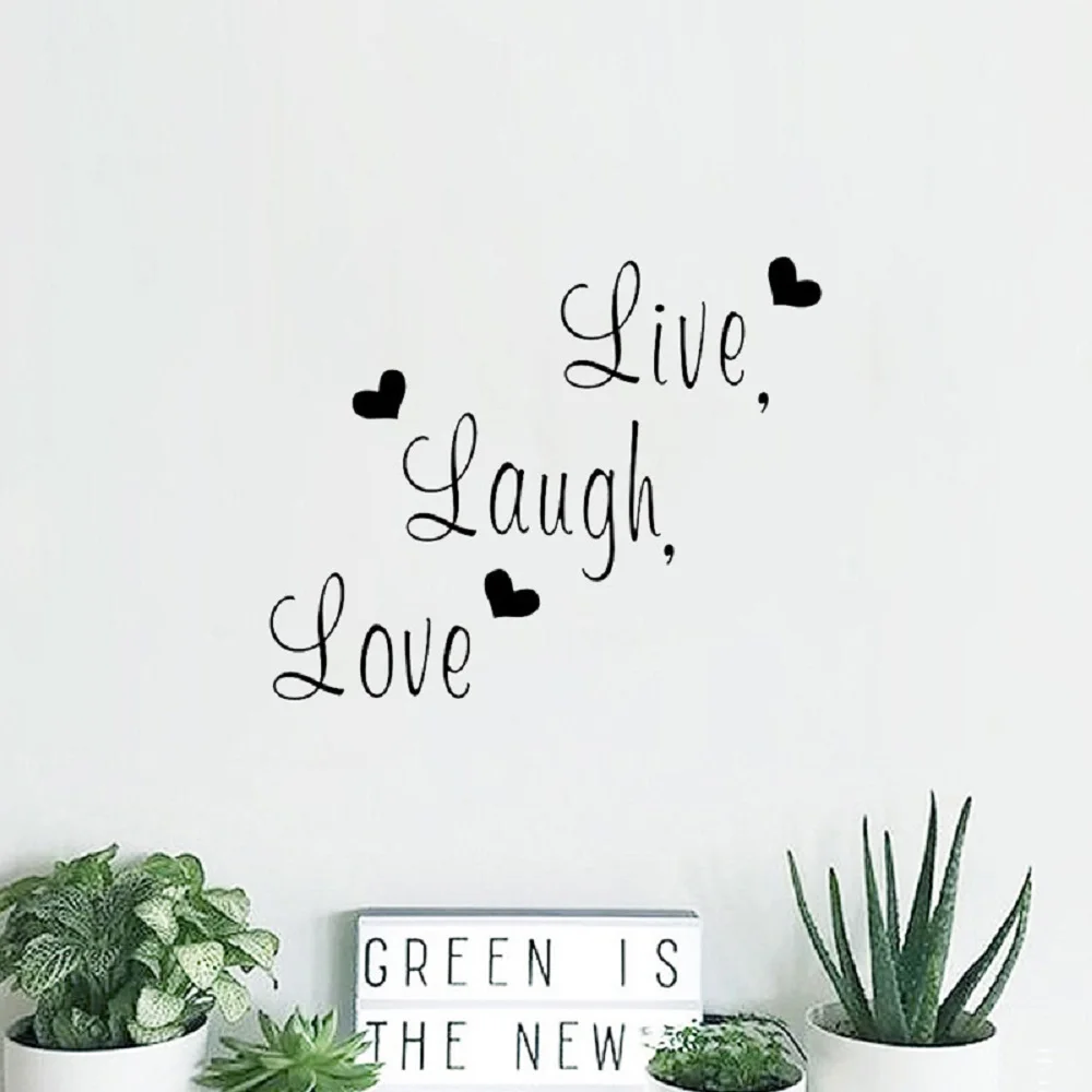 Live Laugh Love Inspirational Quote Vinyl Wall Sticker Home Decor Living Room Sofa DIY Wall Decals Home Decoration
Live Laugh Love Inspirational Quote Vinyl Wall Sticker Home Decor Living Room Sofa DIY Wall Decals Home Decoration