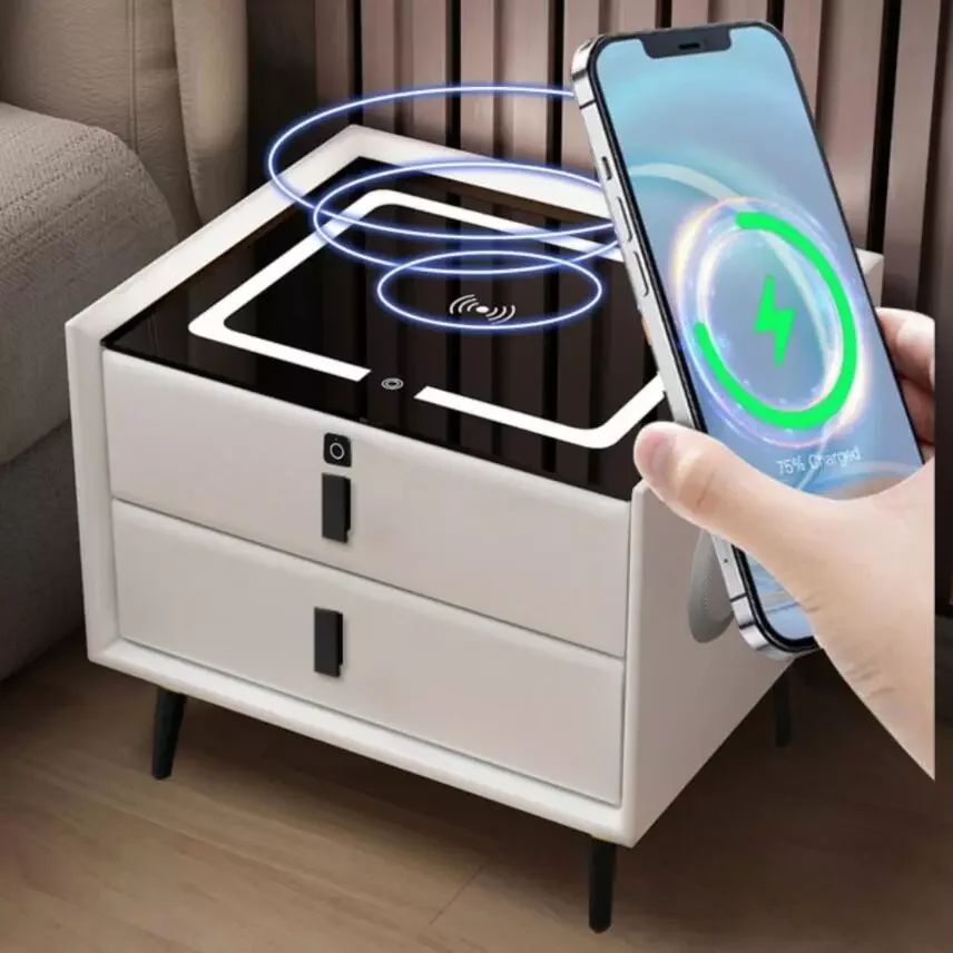 LED Light Smart Bedside Table with Wireless USB Charging Bluetooth Spaeker Multi-Functional Infrared Sensitive Hotel Table Desk
LED Light Smart Bedside Table with Wireless USB Charging Bluetooth Spaeker Multi-Functional Infrared Sensitive Hotel Table Desk